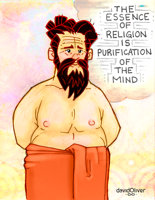 Sketch of a holy man who says the essence of religion is purification of the mind