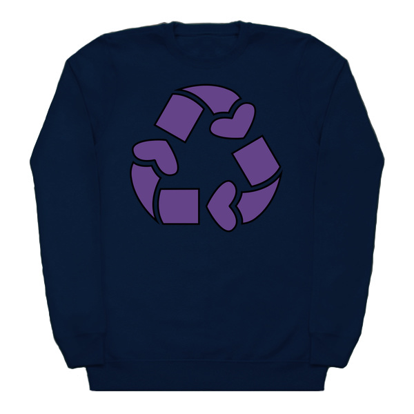Sweatshirt with Love Cycle original design by artist David Oliver