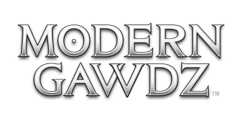 Modern Gawdz stylized title design by David Oliver